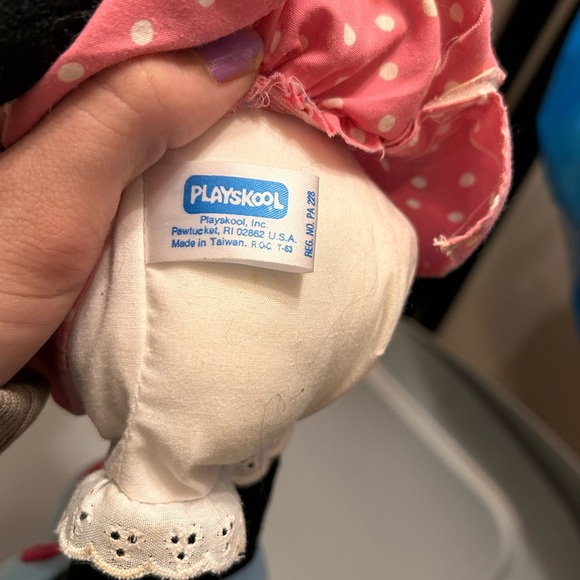 Vintage 80's Playskool Minnie Mouse Disney Pink Stuffed Animal Plush - Picture 2 of 4